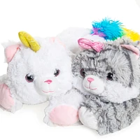 plush toys;stuffed animals;bedroom decor;fivebelow.com;five below;caticorn;caticorn stuffed animal;stuffed animal;cat toy;cats;unicorn;unicorn animal