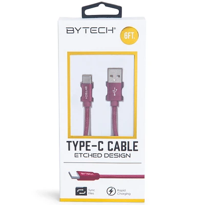 Usb-C Etched Design Cable 6ft