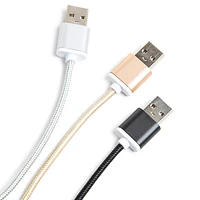 Usb To Type-C Metal Braided Sync & Charge Cable 6ft