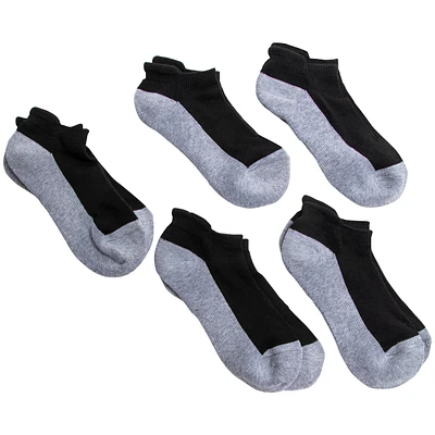 series-8 fitness women's low-cut socks black and gray 5-pack