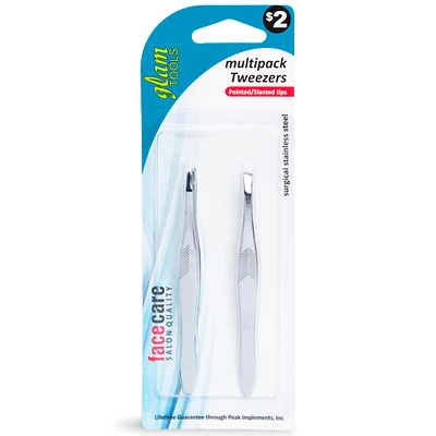 Multipack Tweezers W. Pointed & Slanted Tips