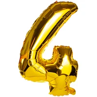 Gold Birthday Number Foil Balloon 32in