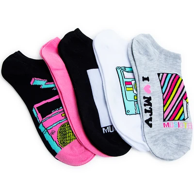 Ladies Mtv™ No-Show Ankle Socks 5-Pack