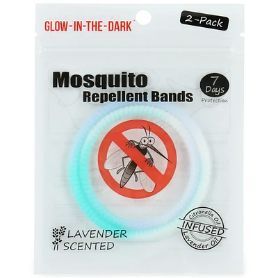 Mosquito Repellent Bracelet/Ankle Band 2-Pack - Glow-in-The-Dark