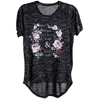 Juniors Floral Nothing To Lose Graphic T-Shirt