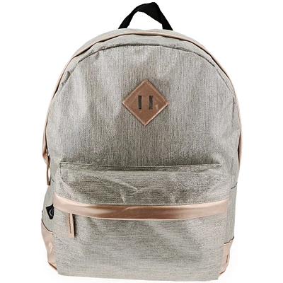 metallic polyester backpack 16in