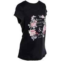 Juniors Floral Nothing To Lose Graphic T-Shirt