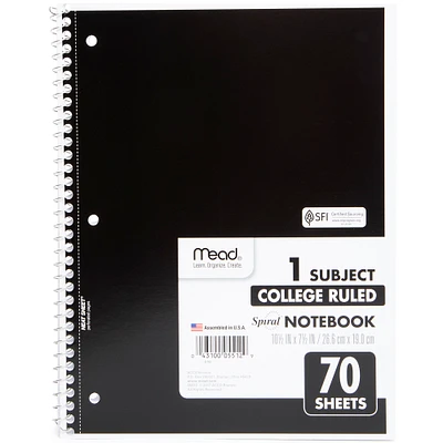 Mead® 1 Subject College Ruled Notebook