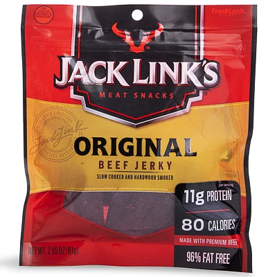 jack link's original beef jerky 2.85oz resealable bag