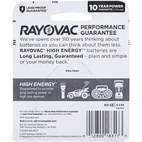 rayovac high energy d batteries 2-pack