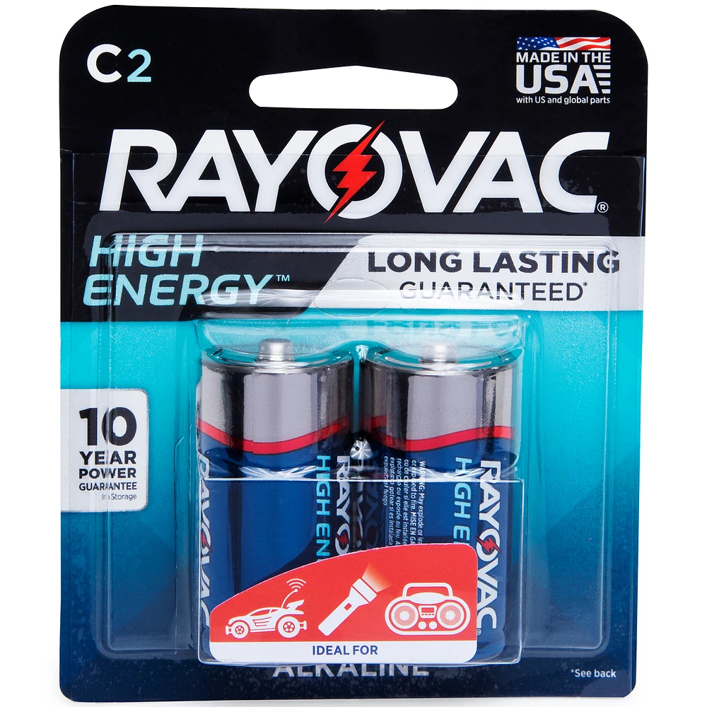 rayovac high energy c batteries 2-pack