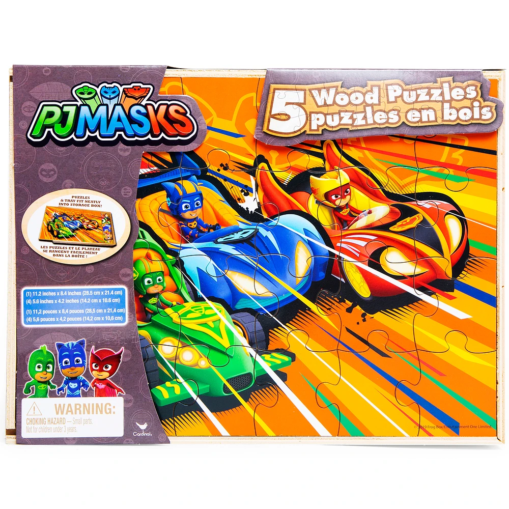 Pj Masks™ 5 Wood Puzzles & Box Set