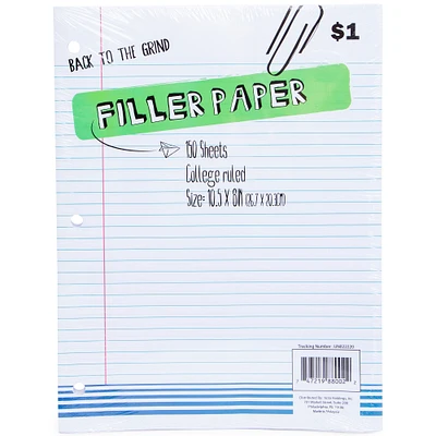 College-Ruled Notebook Paper 150-Sheet Pack
