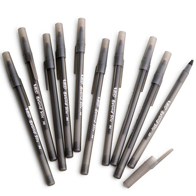 Bic® Round Stic® Xtra Life Black Ballpoint Pens 10-Count