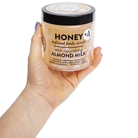 honey-infused body scrub with almond milk 16.9 fl.oz