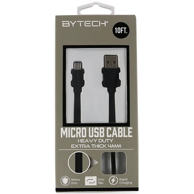 10ft Heavy-Duty Micro Usb Cable