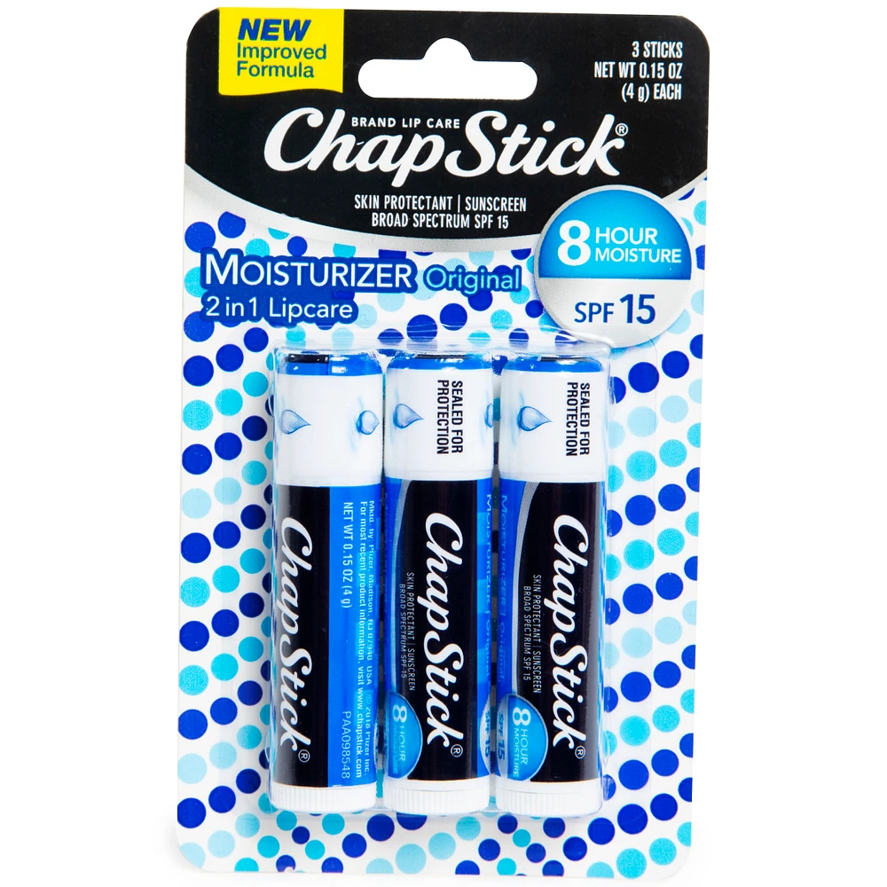 Chapstick® Lip Balm With Sunscreen 3-Pack