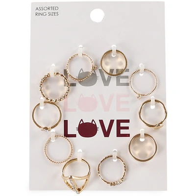 Love Rings 10-Piece Jewelry Set