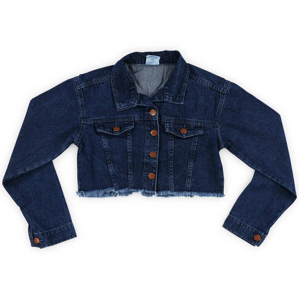 Juniors Cropped Denim Jacket