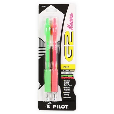 Pilot G2® Neon Gel Pens 2-Count