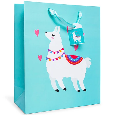 Glitter Llama Gift Bag 12.5in X 10in