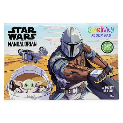 The Mandalorian™ & The Child Coloring Book Floor Pad W/ Stickers 18in X 11in