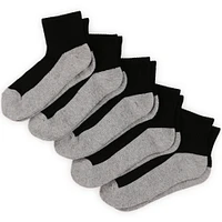 Ladies Series-8 Fitness™ Performance Qtr Crew Socks Black 5-Pack