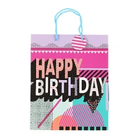 90's Glitter Party/Birthday Large Gift Bag 10in X 13in