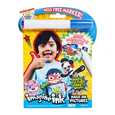 Ryan's World® Imagine ink® Magic ink Pictures Coloring Book & Marker