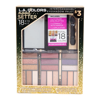 L.A. Colors interchangeable Eyeshadow Palette W/ 18 Colors