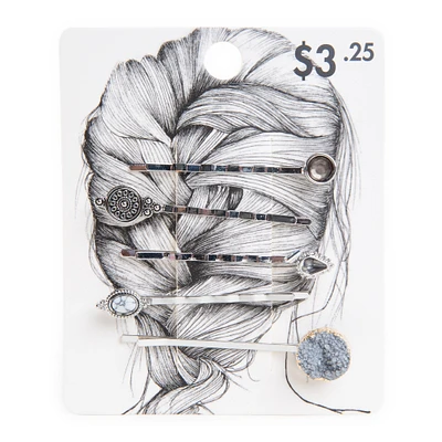 Crystal Bobby Pins 5-Count