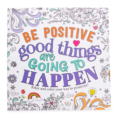 Be Positive' Adult Coloring Book