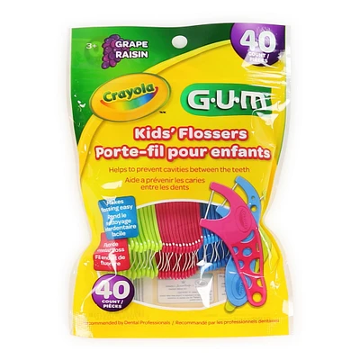 Crayola® G.U.M.® Kids' Flossers 40-Count, Grape Flavor