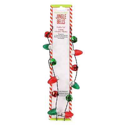 Holiday Jingle Bell Light Up Necklace