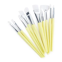 10-Piece Paint Brush Set W/ Color Handles