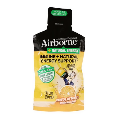 Airborne® Immune + Natural Energy Shot - Zesty Orange, Ready To Drink 1 Fl.oz