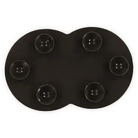 silicone makeup brush cleaning mat w/ suction cups