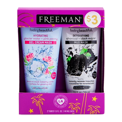 Freeman® For Everyone Face Mask Duo Set - Hydrating/Detoxifying