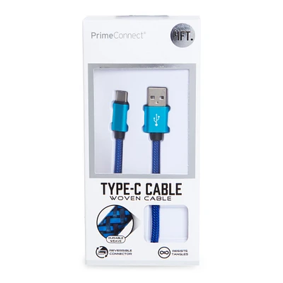 4ft Woven Usb-C Charging Cable