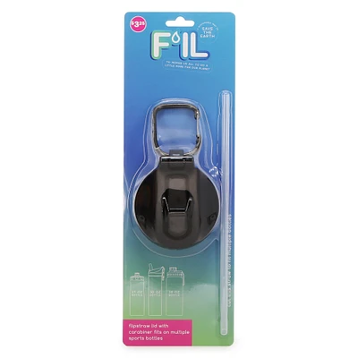 F'Il™ Flipstraw Water Bottle Lid With Carabiner