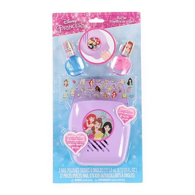 Disney Princess nail set w/ nail dryer, polish & stickers
