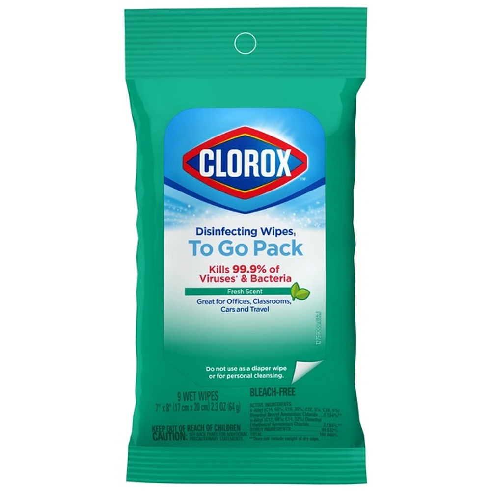 clorox™ disinfecting wipes to-go pack 9-count