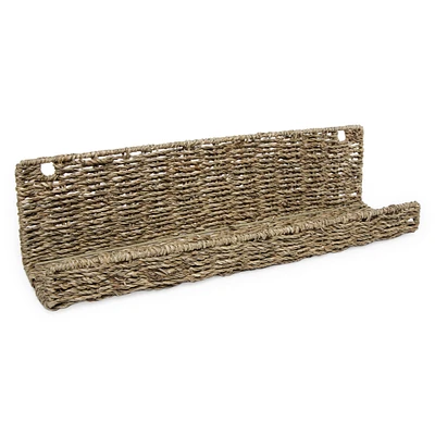 Woven Seagrass Ledge Shelf 16in