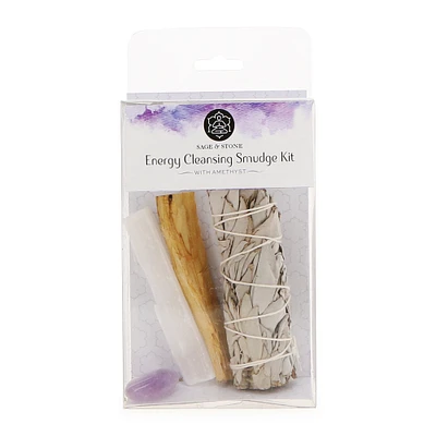 sage & stone energy cleansing smudge kit