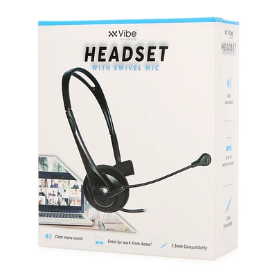 Work Headset W/ Swivel Mic