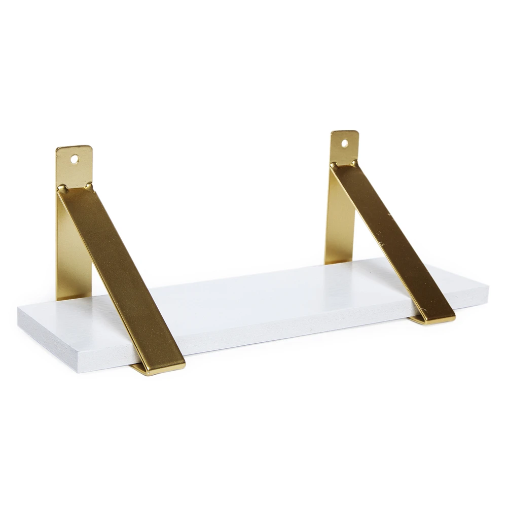 Gold Bracket Wall Shelf 11.85in