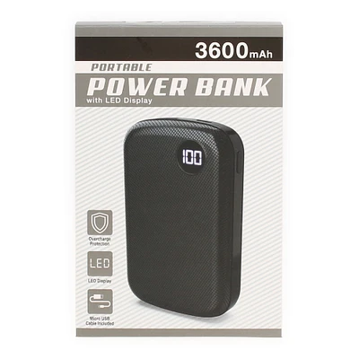 3600mAh Power Bank / LED Display