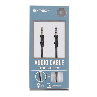 4ft Clear Audio Cable 3.5Mm