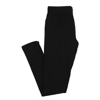 juniors rib-knit leggings - black