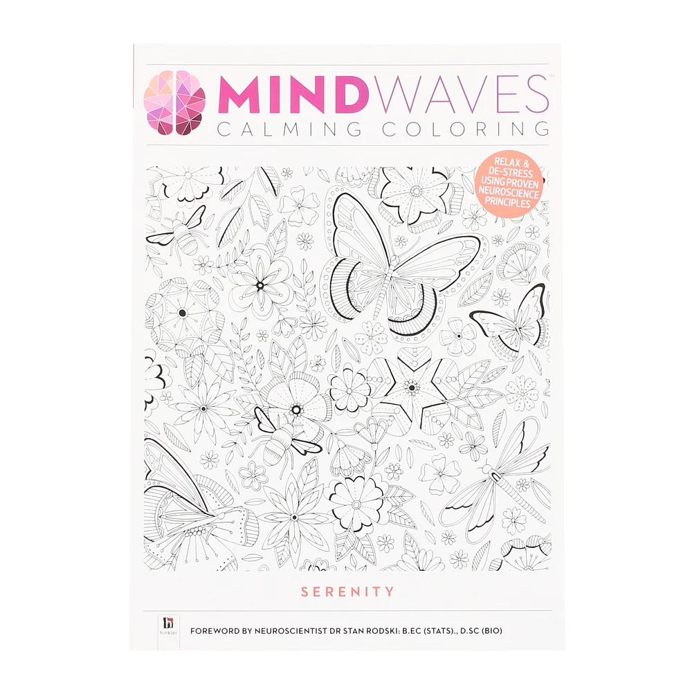 mindwaves™ calming 96-page coloring book